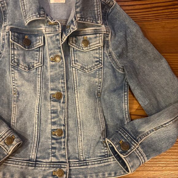 Crewcuts medium wash denim button girls jacket SIZE M - Picture 2 of 5